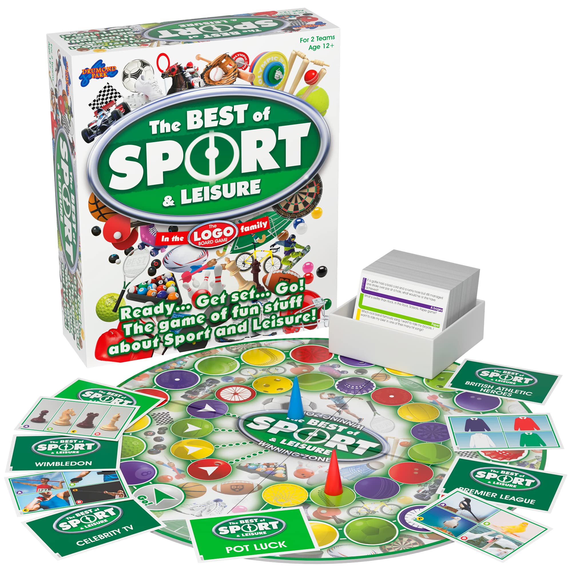 Drumond Park Logo Best of Sport & Leisure Board Game - Fun Family Game for Adults & Kids 12+ - Perfect for Game Nights, Parties & Sports Fans - Multicolor (T73294)