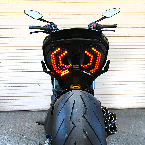 Ducati Diavel V4 Rear Turn Signals LED Lights - Compatible with 2023-2024 Models - High Visibility Motorcycle Indicators for Safety - Perfect for Night Riding & Urban Commuting