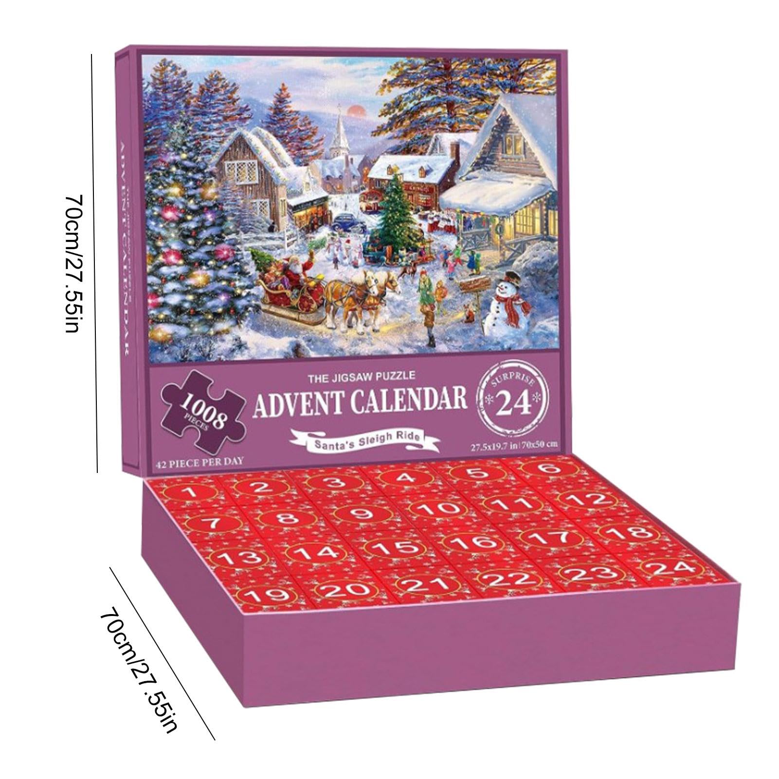 Christmas Countdown Puzzle - 24-Piece Advent Calendar Jigsaw Puzzle for Kids & Family | Fun Holiday Activity, Countdown to Christmas Tradition, Perfect for Family Game Night & Christmas Decor