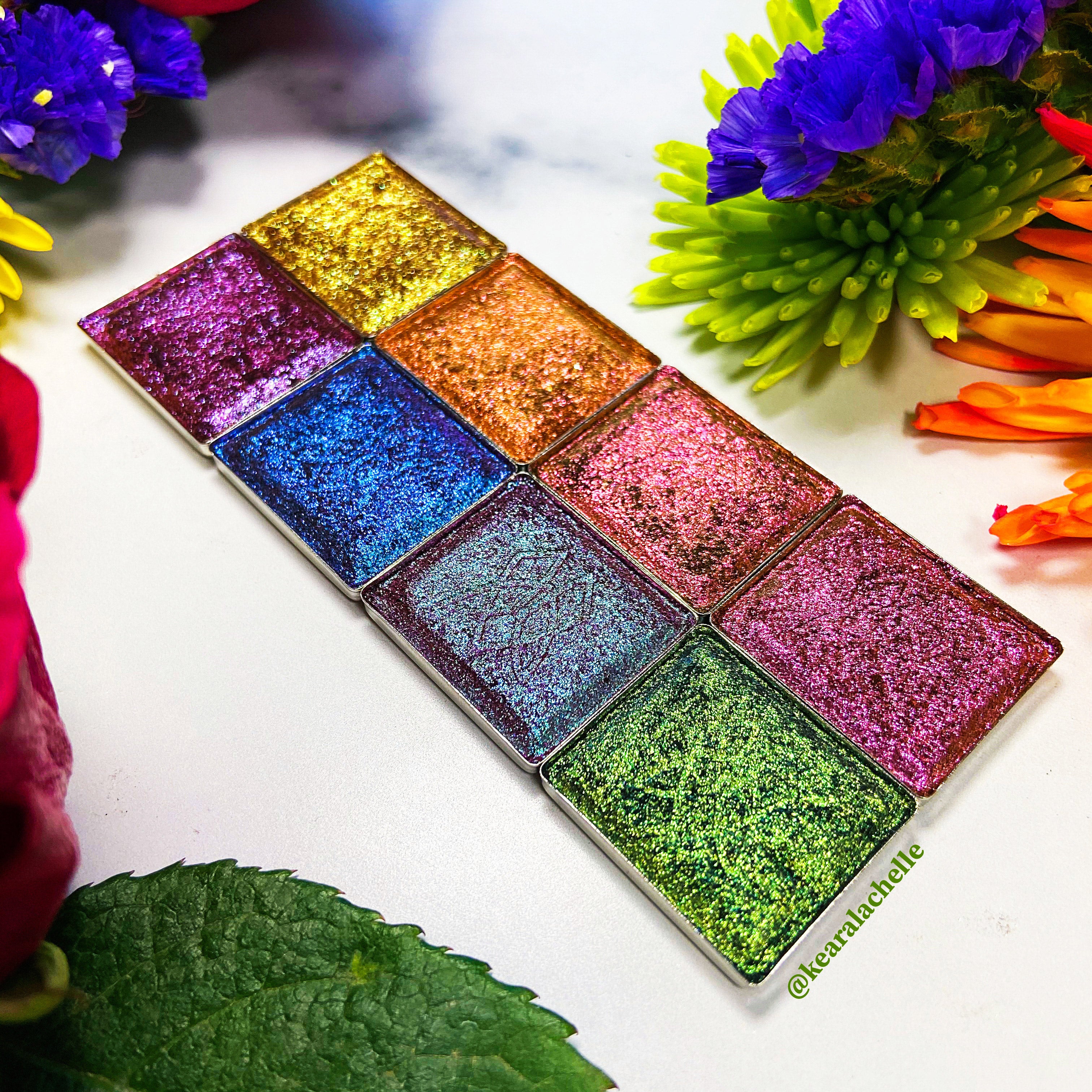 Multichrome Hybrid Eyeshadow Palette - Mosaic Shimmer & Glitter for Stunning Eye Makeup | Perfect for Parties, Night Out & Special Occasions