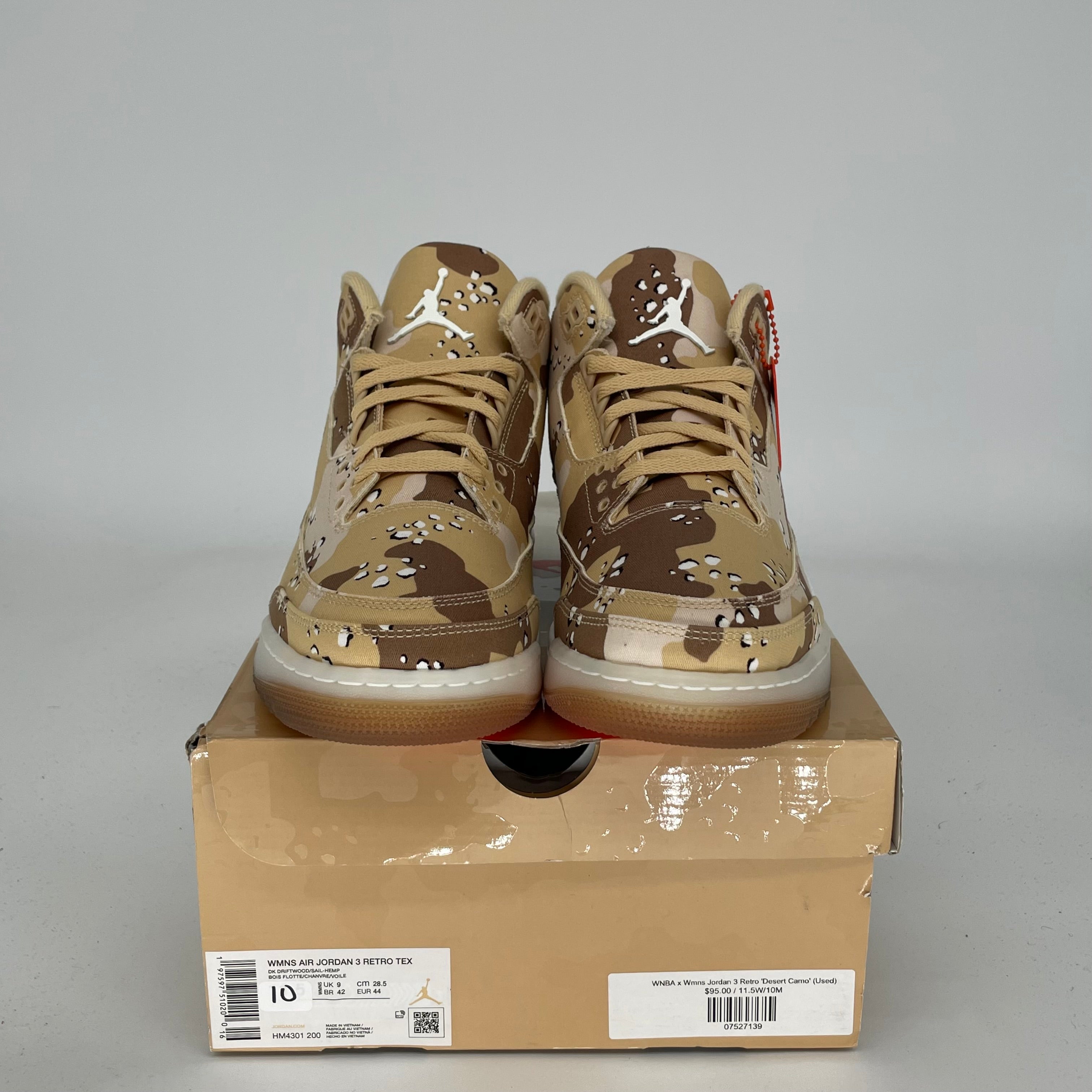 AIR JORDAN 3 WNBA Desert Camo Women's Basketball Shoes Size 10/11.5W - Style HM4301-200 | Perfect for Streetwear, Sneaker Collecting & Basketball Games