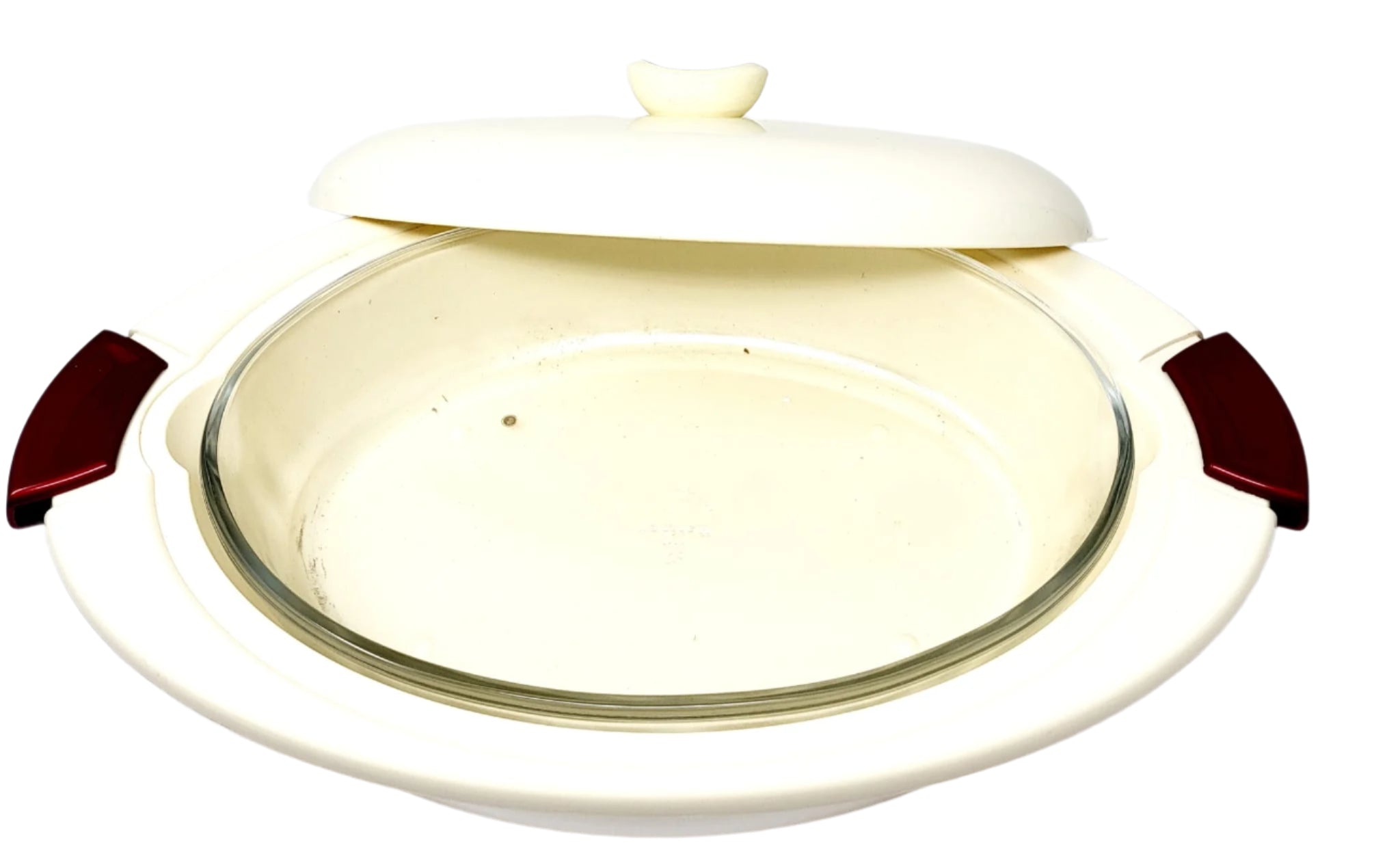 INDIT Oval Glass 2400ML Food Serving Bowl - Elegant Glass Serving Dish for Salads, Pasta, Fruits - Perfect for Dinner Parties, Buffets & Family Gatherings