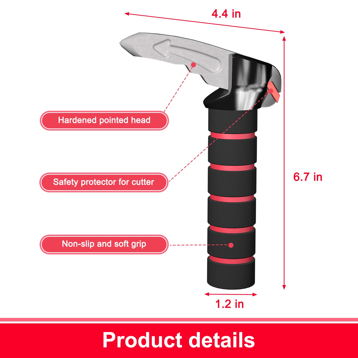 3 in 1 Car Door Handle Assist for Seniors & Disabled - Ergonomic Support Handle with Strong Grip - Ideal for Easy Car Entry/Exit & Mobility Assistance