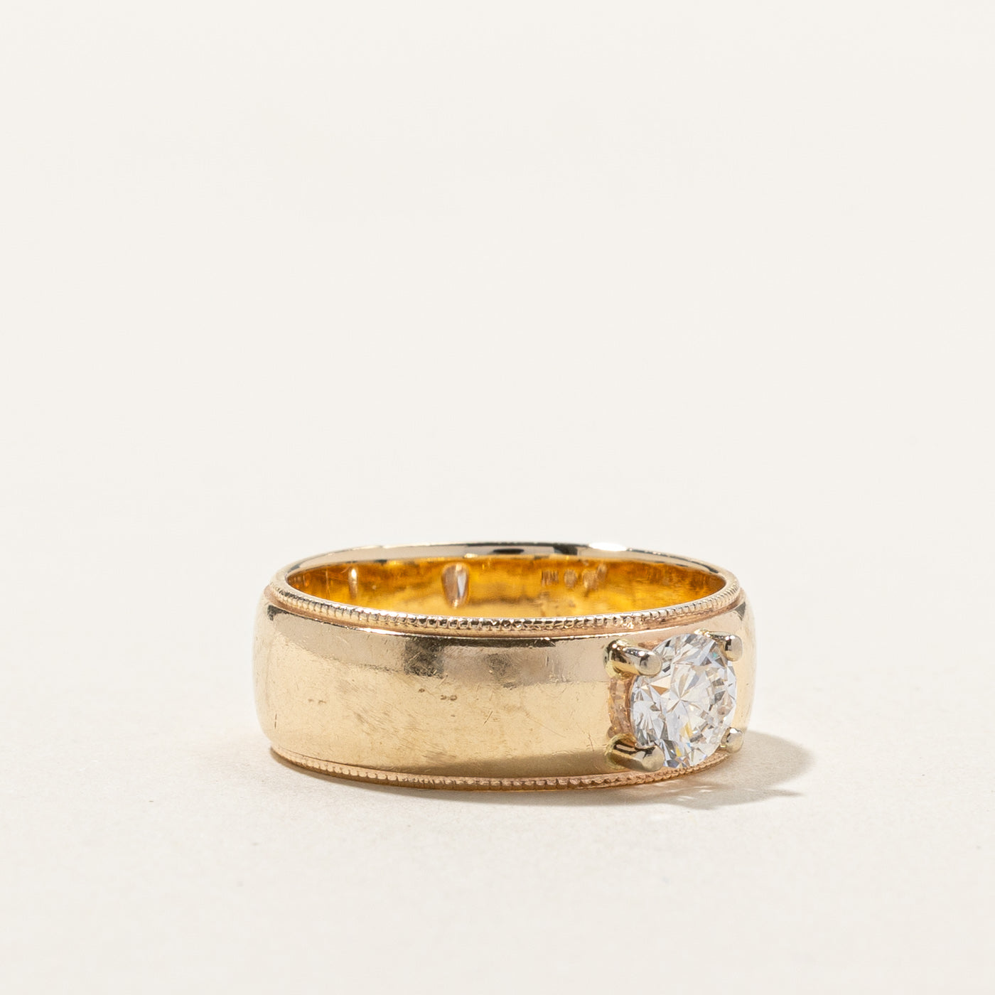 Vintage Canadian Solitaire Diamond Ring 0.57ct Size 7 - Elegant Wedding Band, Anniversary Gift for Her, Perfect for Bridal Jewelry & Special Occasions