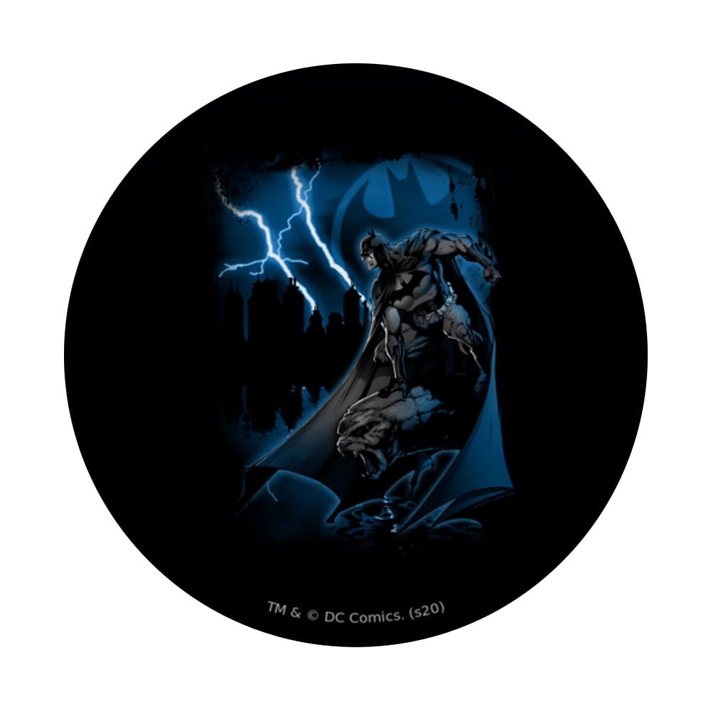 Batman Lightning Strikes PopGrip - Swappable Phone Grip & Stand for Smartphones - Perfect for DC Comics Fans, Phone Protection & Hands-Free Viewing