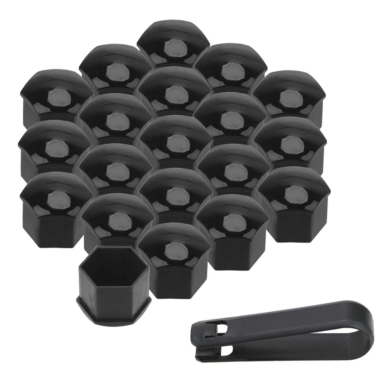 20 PCS 21mm Universal Wheel Nut Caps - Gray Anti-Rust Dust Proof Hub Screw Covers for Car Rim Protection | Perfect for Off-Road Vehicles, Trucks & SUVs