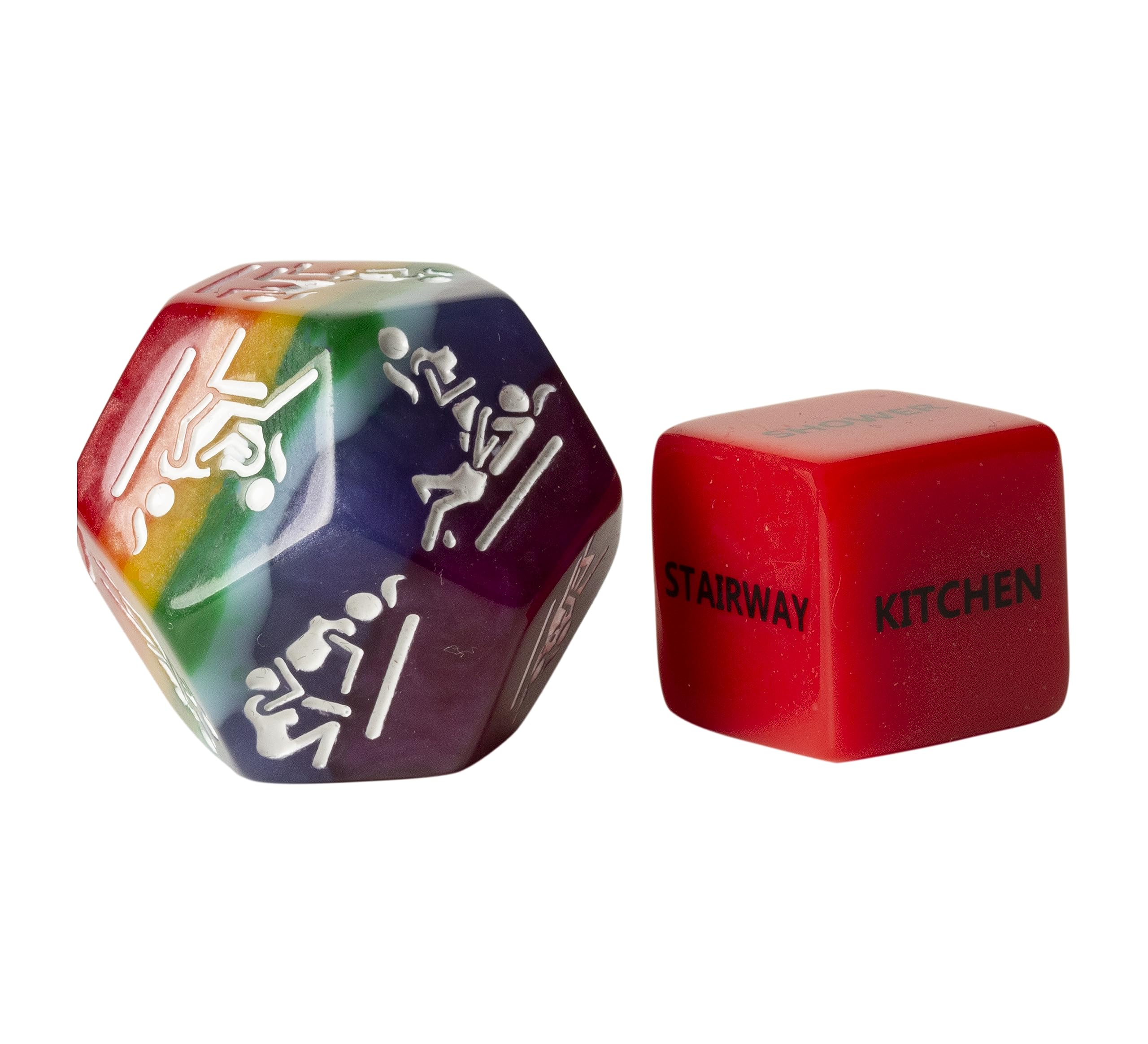 LGBTQ+ Pride Sex Dice Set for Couples - 5 Naughty Love Dice Game for Adults, Lesbian & Gay Valentines Gift, Sex Positions Toy for Romantic Game Night & Parties (Men/Women Models Available) - Perfect for Couples Play, Bachelorette Parties & Spicing Up Your Love Life