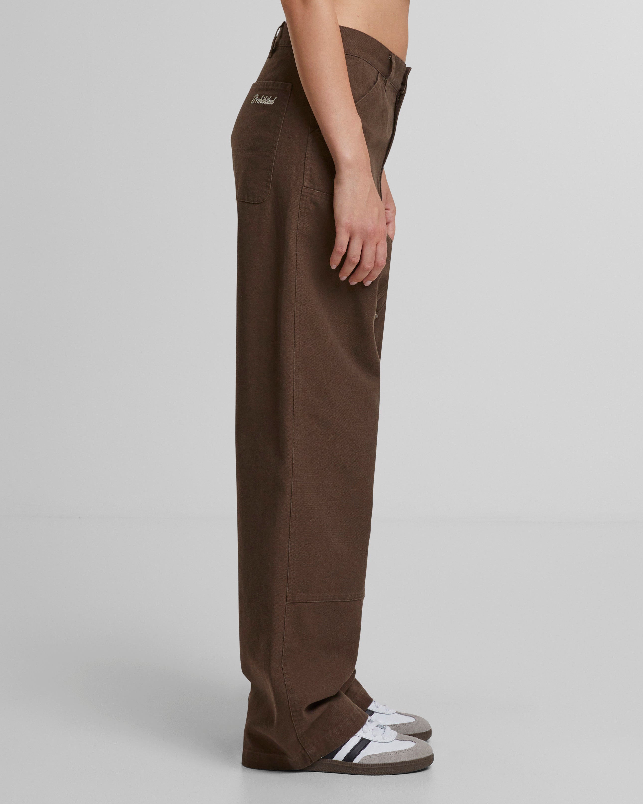 East Ham Carpenter Pants for Men - Durable Brown Work Pants with Multiple Pockets - Perfect for Construction, Woodworking & Outdoor Activities