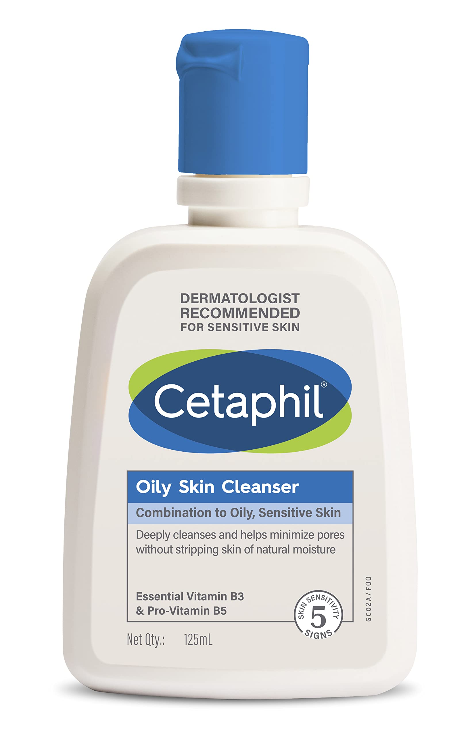 Cetaphil Oily Skin Cleanser - Gentle Foaming Daily Face Wash for Oily & Acne-Prone Skin, 125ml (Pack of 2) | Dermatologist Recommended for Clear, Balanced Skin | Perfect for Morning & Night Skincare Routine