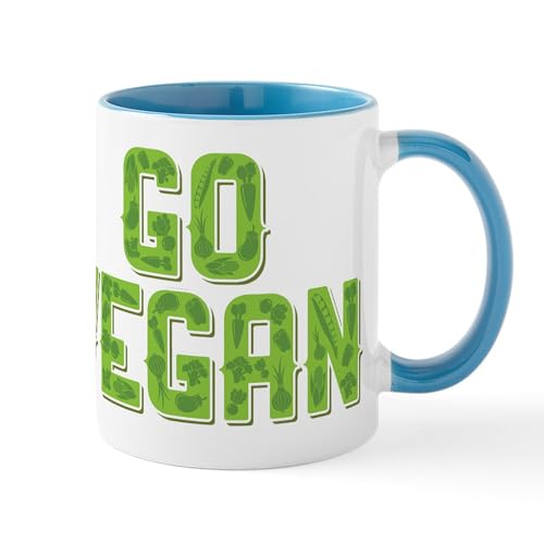 White/Blue Inside - Go Vegan