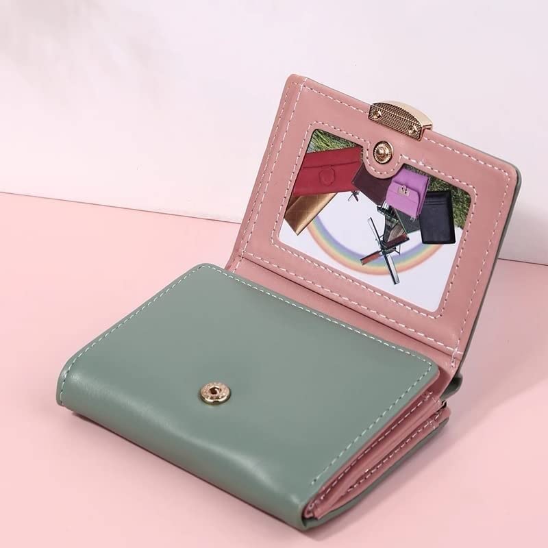 Compact Women's Wallet - Small Foldable Coin Purse & Card Holder for Ladies - Mini Clutch with Hasp (10.5 x 8.5cm) - Perfect for Everyday Use, Travel & Gift Giving (Color: A)
