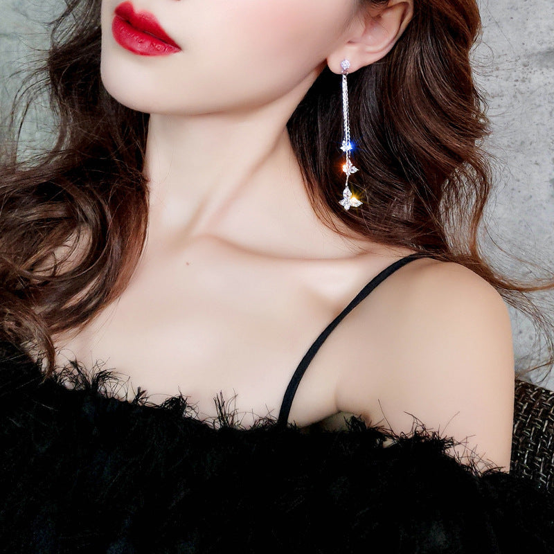 Fluttering Twinkling Butterfly Earrings for Women - Elegant Dangle Jewelry for Parties, Weddings & Everyday Wear