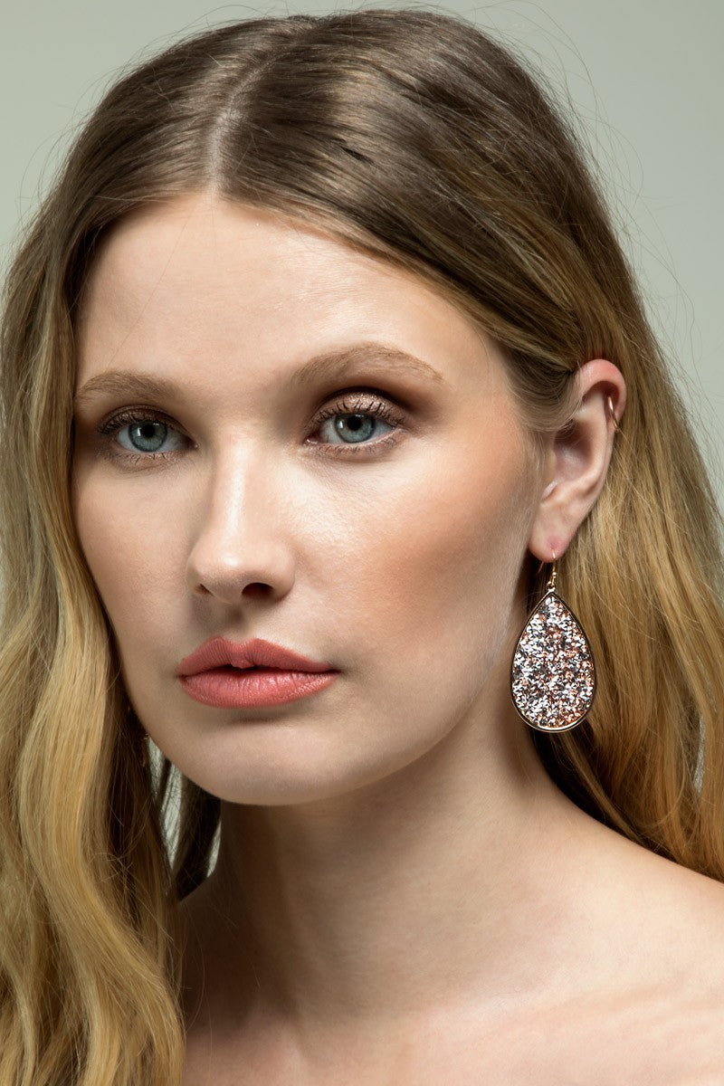 FME331 Glitter Stone Silver Earrings for Women - Elegant Sparkling Jewelry for Parties, Weddings & Special Occasions