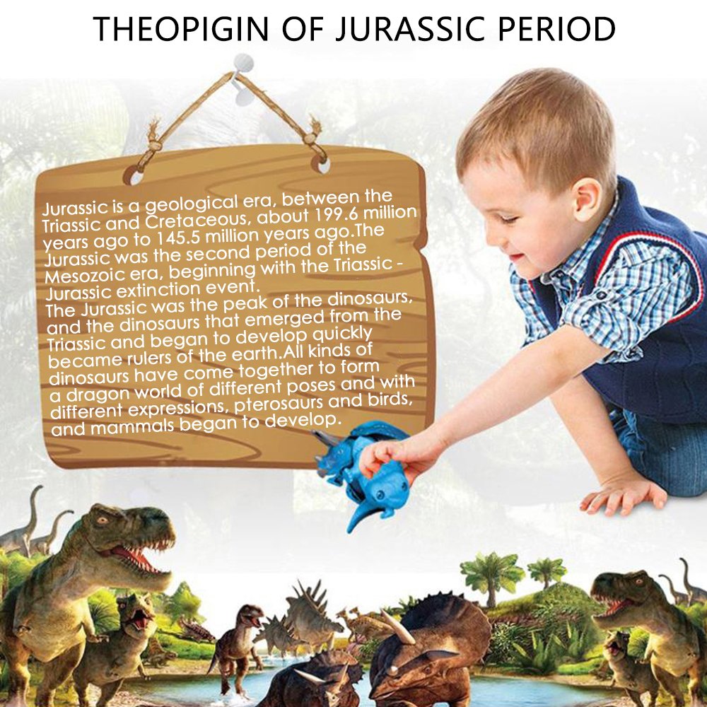 4 Pack Magic Hatching Dinosaur Eggs Toys for Kids 3+ Years - T-Rex, Pterosaurs, Brachiosaurus & Triceratops (Random Colors) - Fun Educational STEM Gifts for Boys & Girls, Perfect for Birthday Parties & Pretend Play