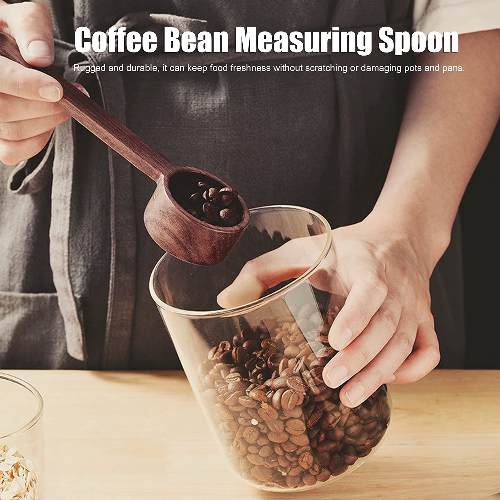 Premium Stainless Steel Coffee Scoop & Tablespoon Measuring Spoon Set - 2Pcs for Kitchen, Restaurant, Office & Home Use - Perfect for Brewing Coffee, Baking & Cooking
