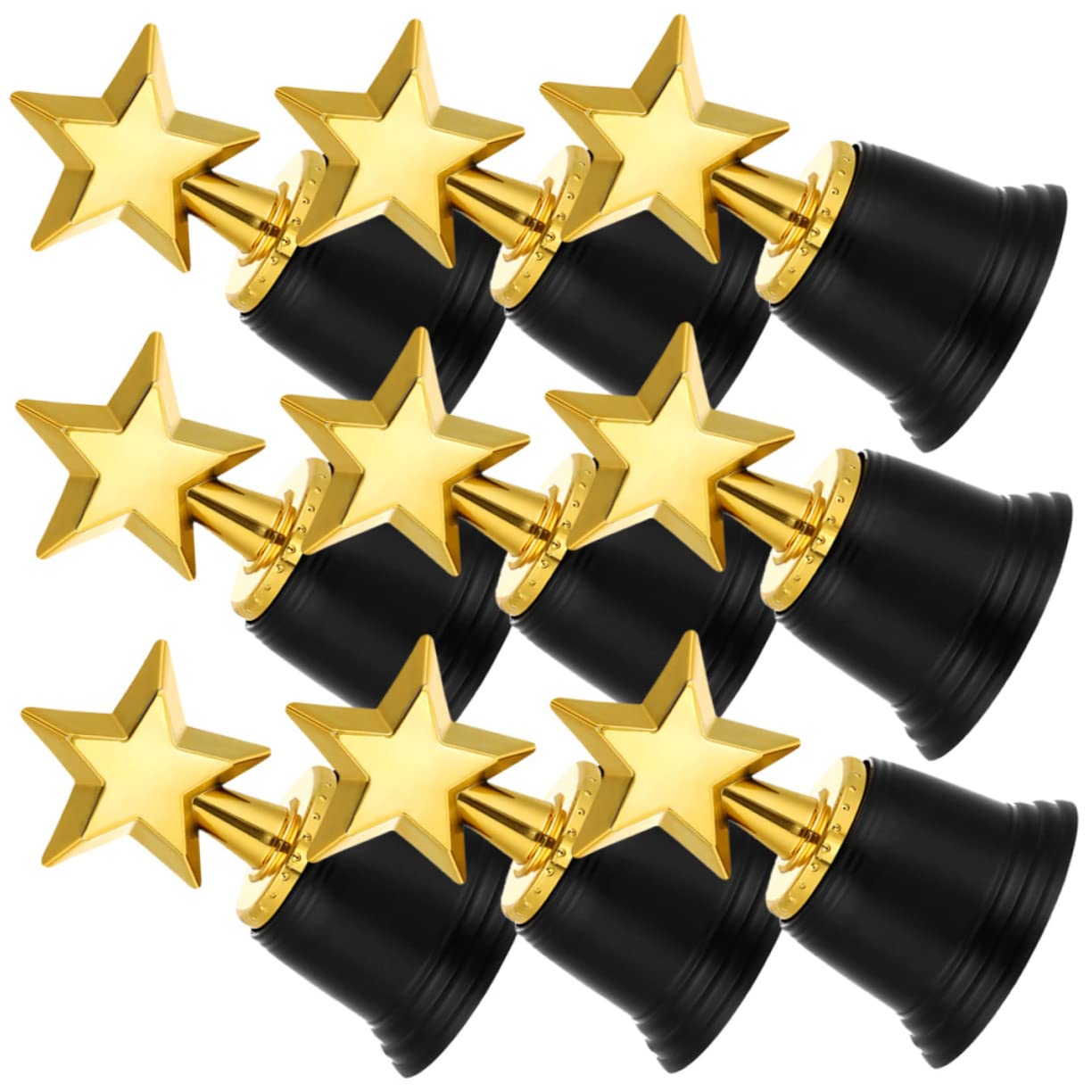 Yardwe 36 Pcs Plastic Star Trophy Sports Toys - Kids Classroom Awards, Party Prizes & Sports Decorations - Perfect for School Rewards, Birthday Party Favors & Sports Day Events