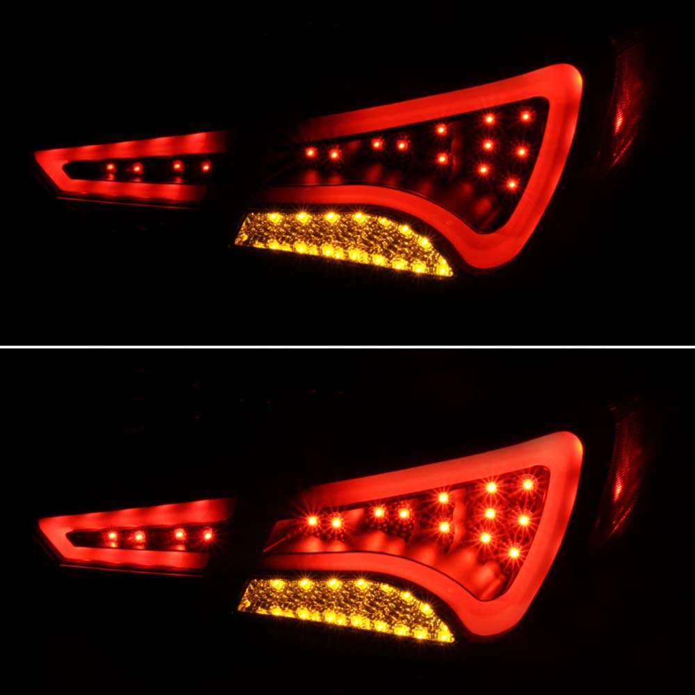 ACANII Black LED Tail Lights Replacement for Hyundai Sonata 2011-2014 - Left & Right Brake Lamp Assembly | Enhanced Night Visibility & Modern Style for Sedan Car Upgrades