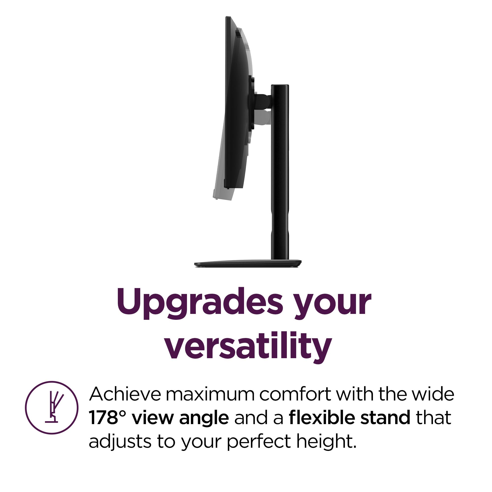 Lenovo N27p 27-inch 4K IPS Monitor with HDR400, 62Hz Refresh Rate, USB-C Port, TÜV Low Blue Light, Height Adjustable Stand & Near Edgeless Design - Perfect for Home Office, Gaming & Graphic Design