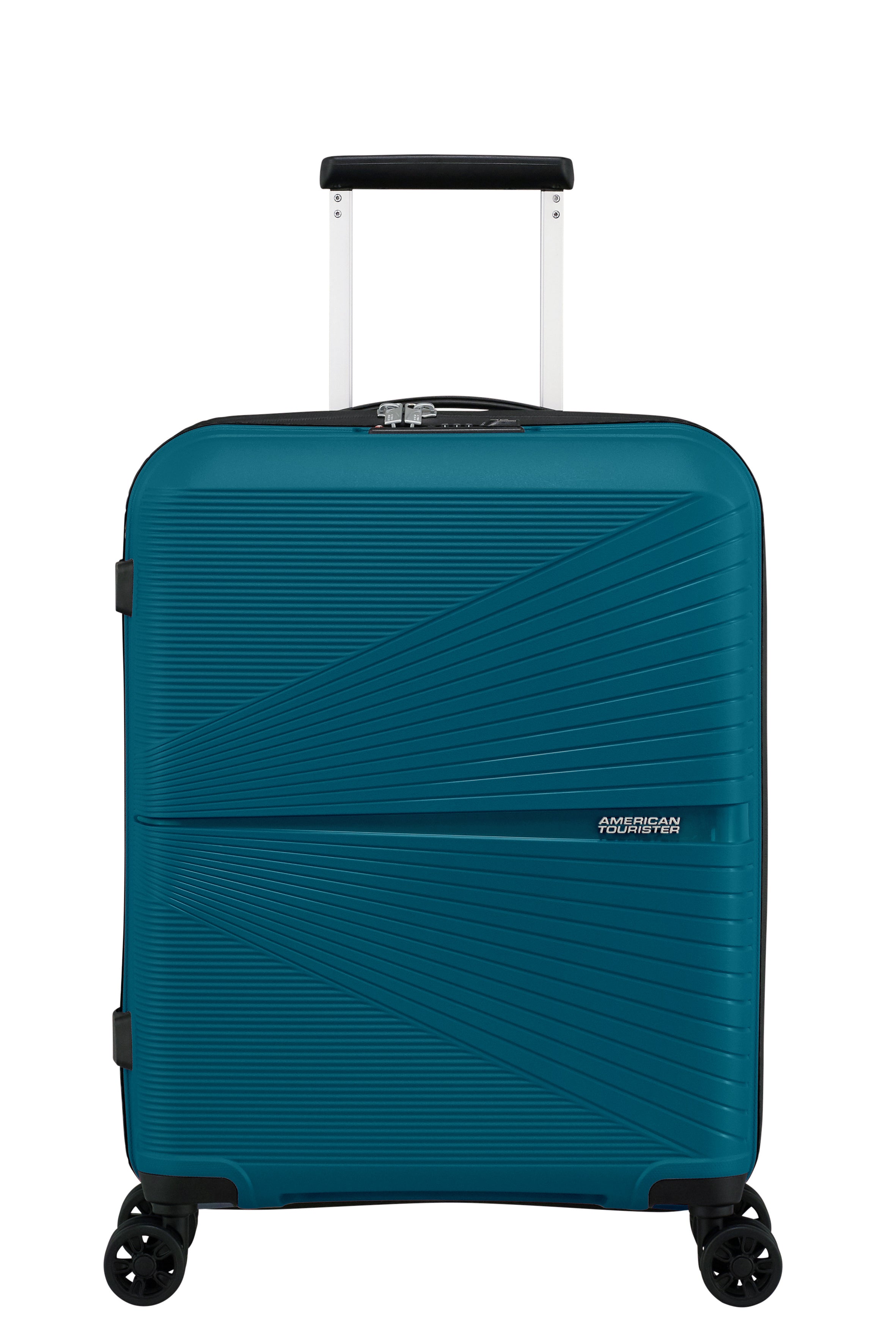 American Tourister Airconic 55cm Small Carry-On Suitcase - Lightweight Spinner Luggage with 4 Wheels, Deep Ocean Blue | Perfect for Weekend Trips & Air Travel