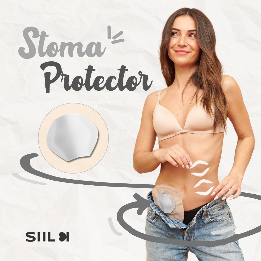 SIIL Stoma Guard Shield for Ostomy Bags - Protective Cover for Colostomy & Ileostomy Supplies | Stoma Protector for Comfort & Security | Ideal for Swimming, Sports & Daily Activities