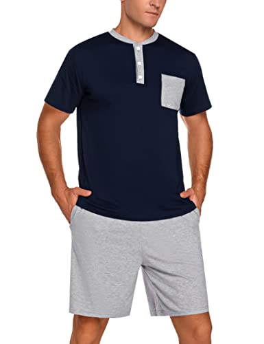 Dark Blue Solid Henley