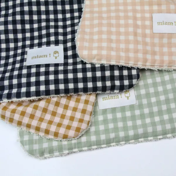 Barnabe Loves Coffee Elastic Towel Bib Almond 24x31cm - Soft & Absorbent Baby Feeding Bib for Mealtime & Coffee Lovers