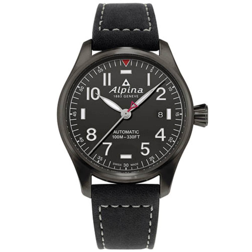 ALPINA STARTIMER PILOT AL 525G3TS6 Men's Automatic Chronograph Watch - Swiss Made Aviation Timepiece for Pilots & Professionals | Business, Travel & Outdoor Adventures