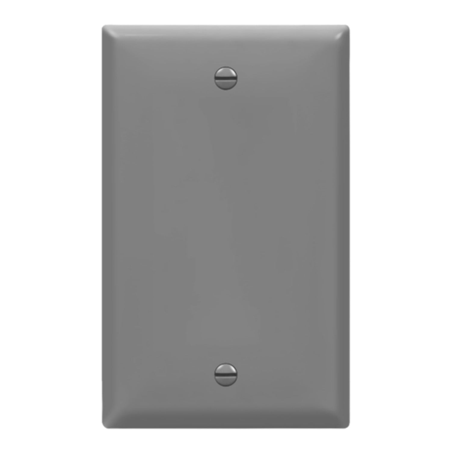1 Gang Blank Wall Plate Cover, Gray - Single Outlet Cover for Home & Office Electrical Safety, Decorative Wall Plate for Unused Outlets