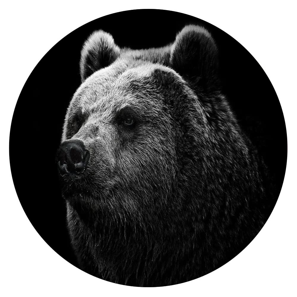 300-Piece Circular Wooden Jigsaw Puzzles - Animals Collection Black & White Round Puzzles for Adults & Kids | Educational Toys, Stress Relief Games, School Supplies, Parent-Child Activities | Perfect for Home Decor, Classroom Learning & Family Game Night