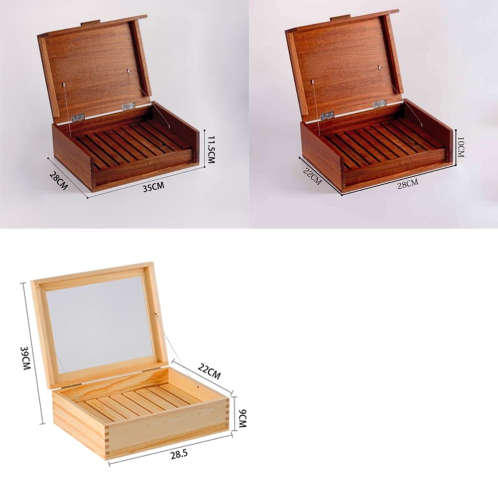 Premium Japanese BBQ Wooden Bento Box - 35x28x11.5cm Sushi Serving Tray with Dry Ice Storage | Creative Food Carrier Container for Picnics, Parties & Outdoor Dining