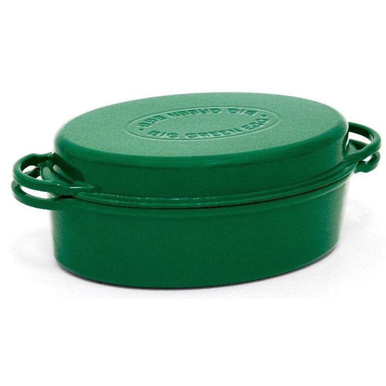 Big Green Egg 5.2L Enameled Oval Dutch Oven - Perfect for 2XL/XL/Large Egg Models (117670) | Outdoor Cooking, Camping & BBQ Accessories