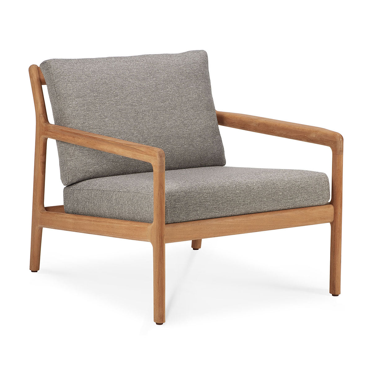 Premium Teak & Mocha Outdoor Fabric Lounge Chair - Water-Resistant, Durable Patio Furniture for Poolside, Garden, Deck & Backyard Relaxation