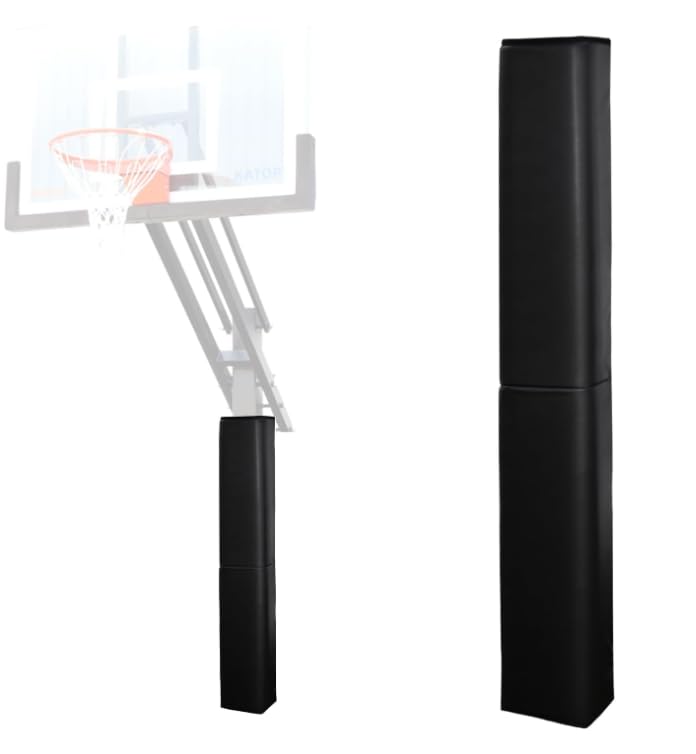 Durable UV-Resistant Basketball Pole Padding - Waterproof 4x4, 5x5, 6x6, 6x8, 8x8 Square Pole & Base Protector for Player Safety | Perfect for Outdoor Courts, Driveways, and Gymnasiums