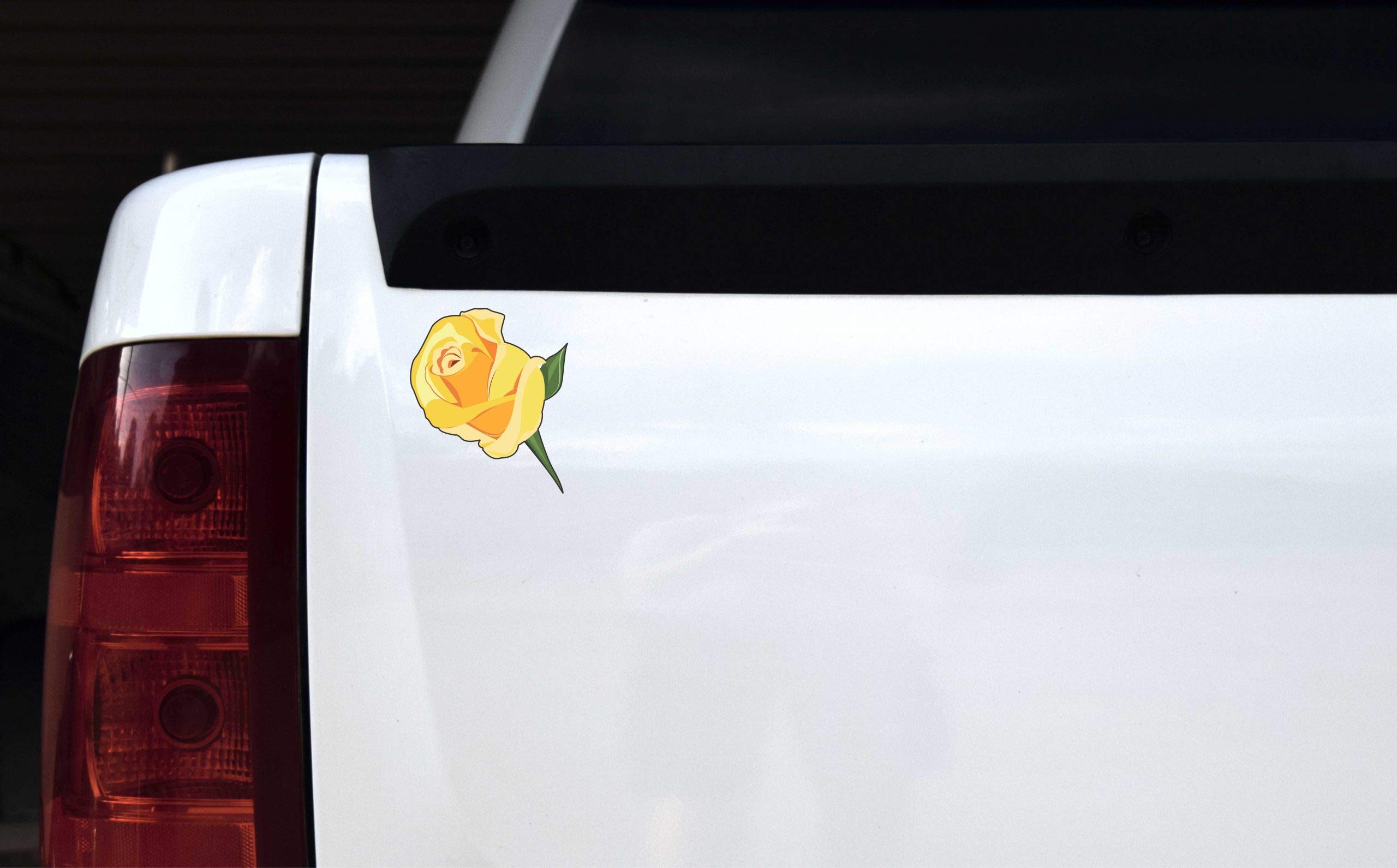 Yellow Rose Vinyl Sticker - 3.5 x 4 Inch Waterproof Decal for Laptops, Cars & DIY Crafts - StickerTalk Premium Quality Stickers