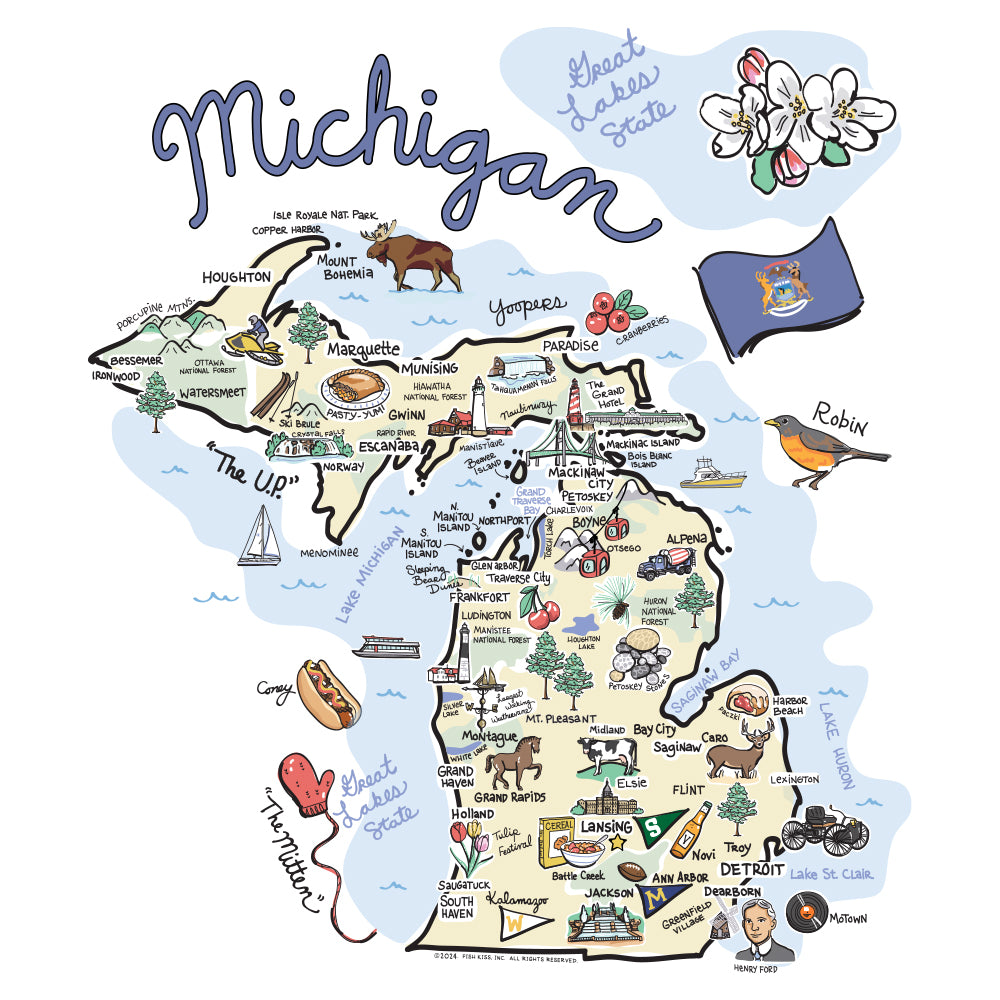 Michigan Medium Iced Cup Coolie - Insulated Beverage Sleeve for Coffee, Tea & Cold Drinks - Perfect for Travel, Office & Outdoor Activities