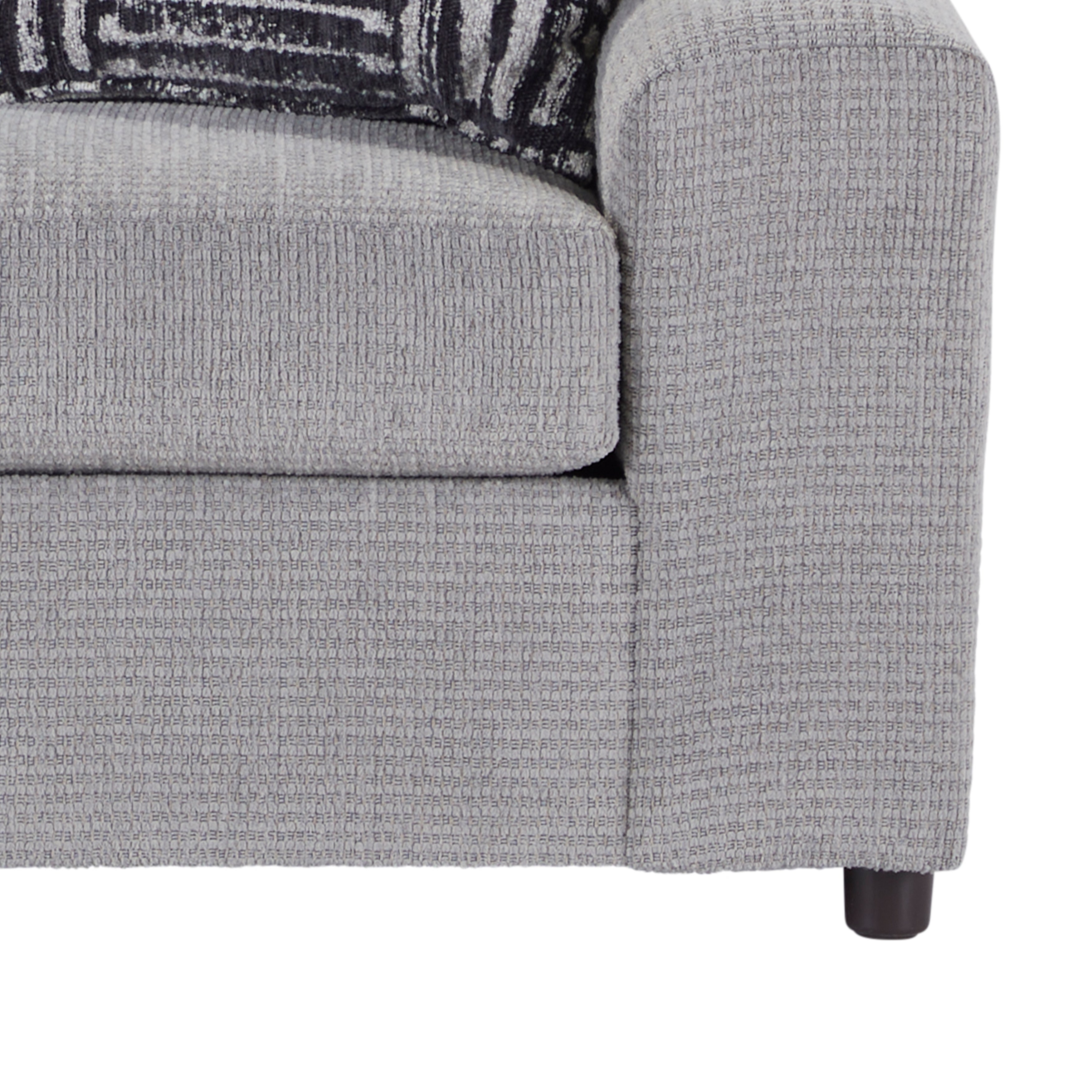 Roundhill Furniture Lancelot Upholstered Stationary Sofa - Comfortable Fabric Living Room Couch for Home, Apartment & Office Use