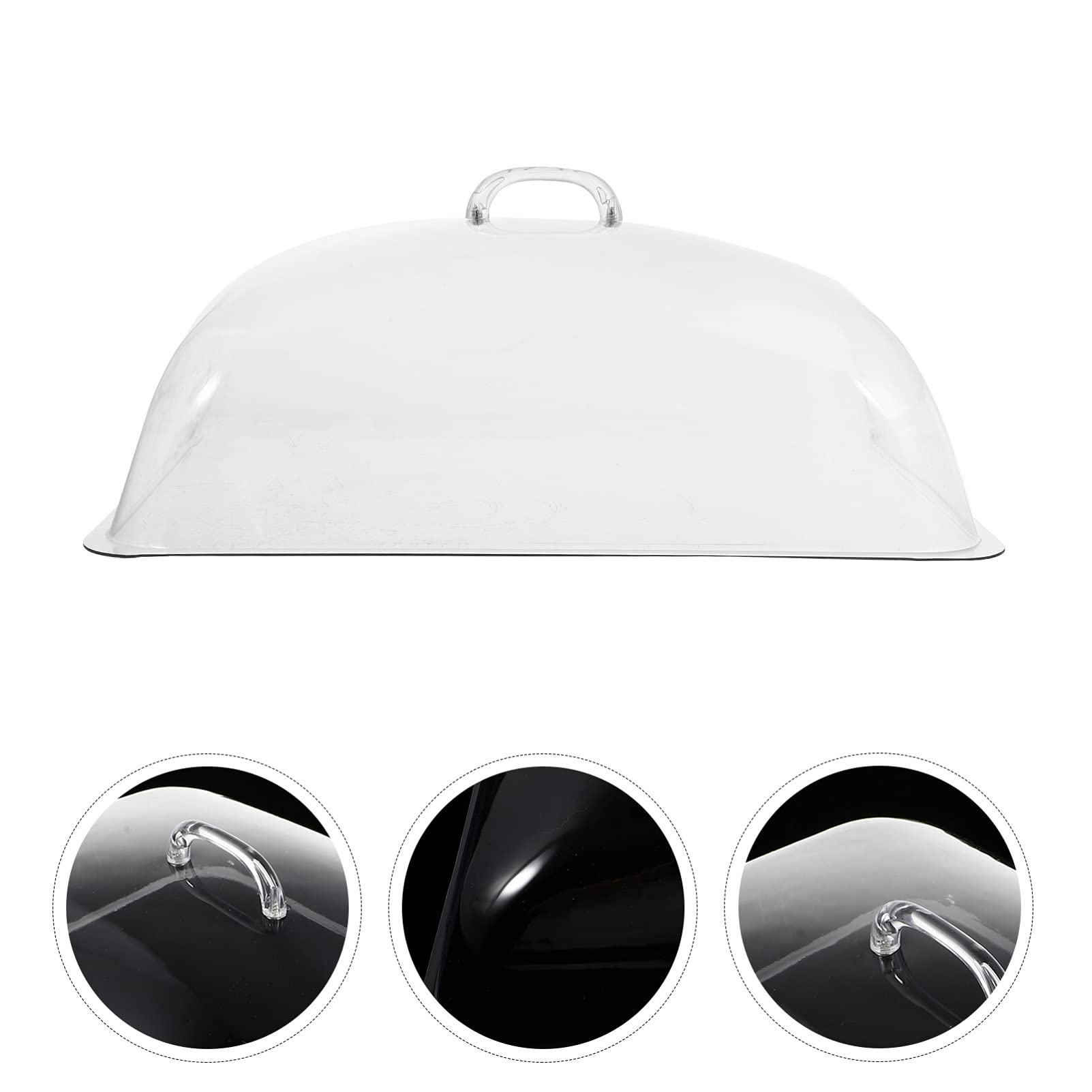 Rectangular Cake Dome Cover - Transparent Food Dish Cover & Fly Screen Protector for Desserts, Candy, Cake, Fruit - Perfect for Parties, Picnics, and Kitchen Display