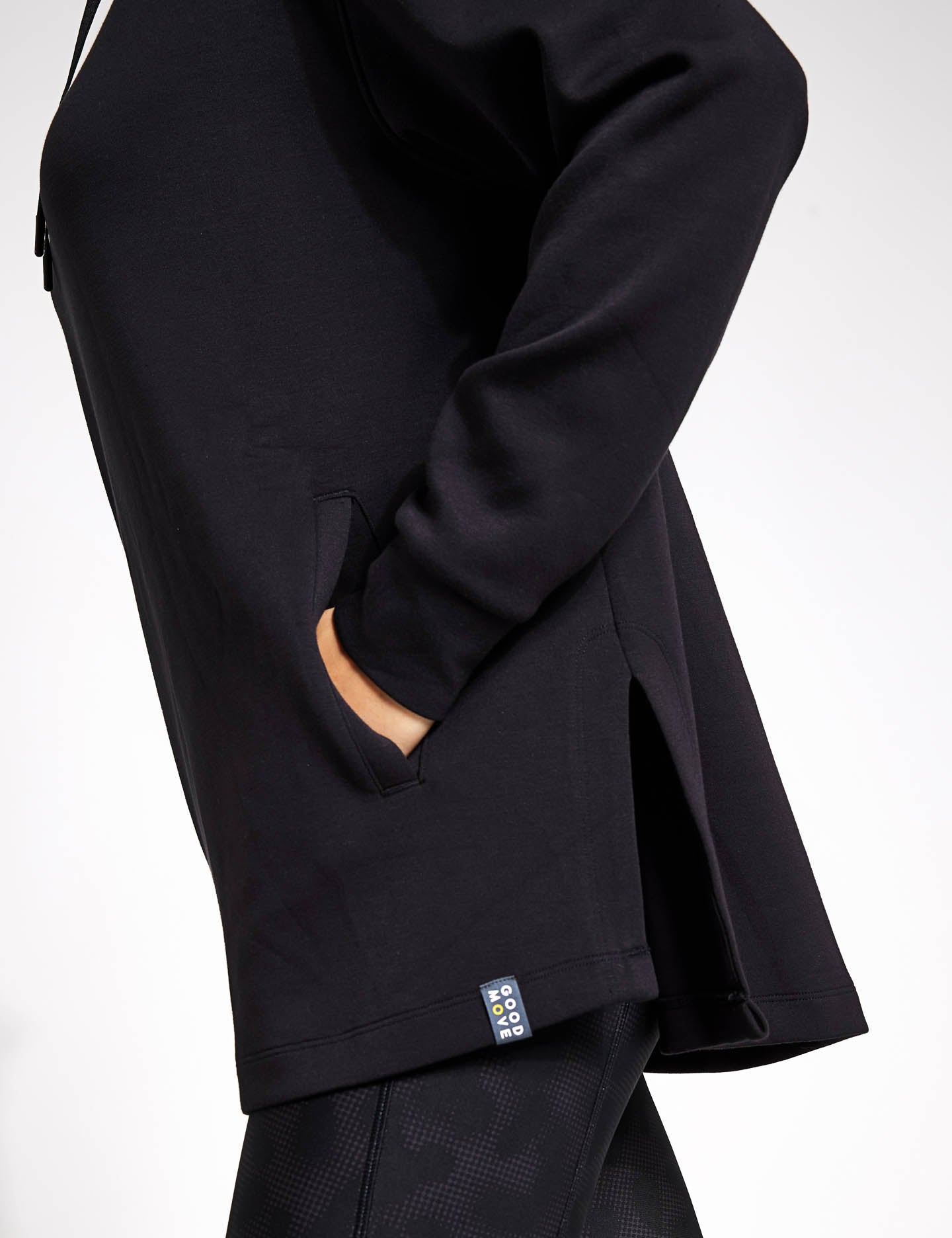Comfortable Hooded Long Sleeve Yoga Hoodie for Women - Black | Perfect for Yoga, Gym & Lounge Wear