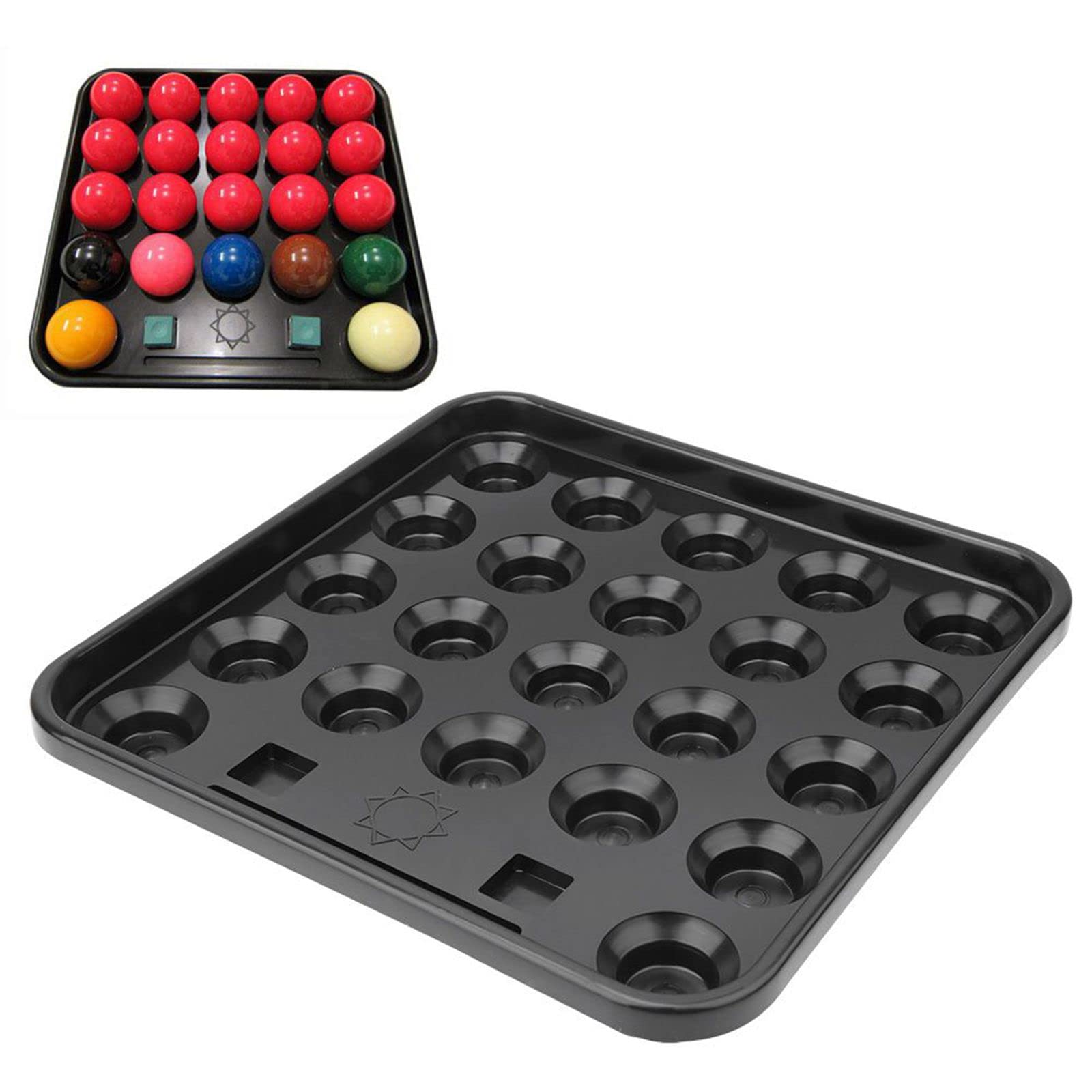 Premium Pool Ball Tray - Standard Billiard Ball Holder for 22 Balls | Snooker & Pool Table Storage Case | Durable Billiards Accessory for Home Game Rooms & Bars