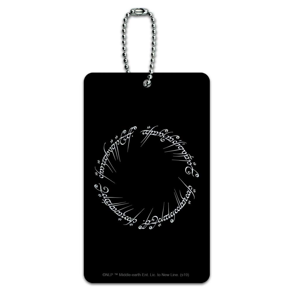 The Lord of The Rings Mordor Script Luggage Tag - Personalized Carry-On ID Tag for Suitcases & Travel Bags - Perfect for LOTR Fans, Air Travel, and Fantasy Themed Adventures