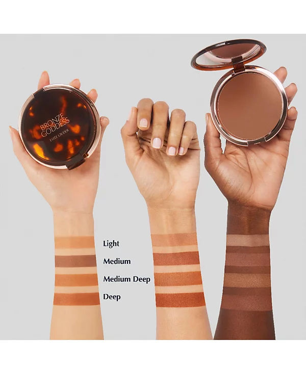Bronze Goddess Powder Bronzer - Matte & Shimmer Finish for Contouring & Highlighting - Perfect for Everyday Makeup & Special Occasions