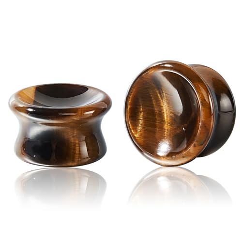 Concave tiger's eye stone