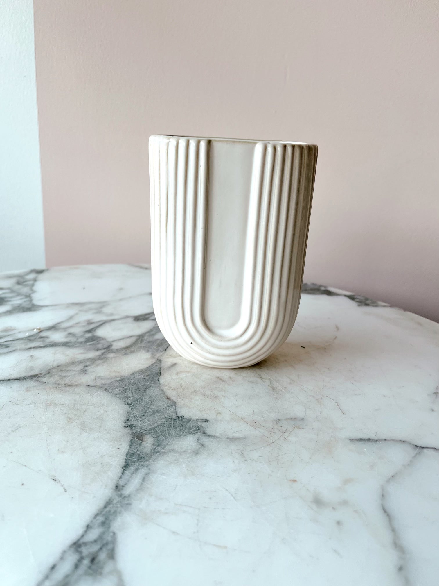 Handmade Ceramic Arch Vase - Modern Home Decor for Living Room, Dining Table, Wedding Centerpiece & Gift Idea