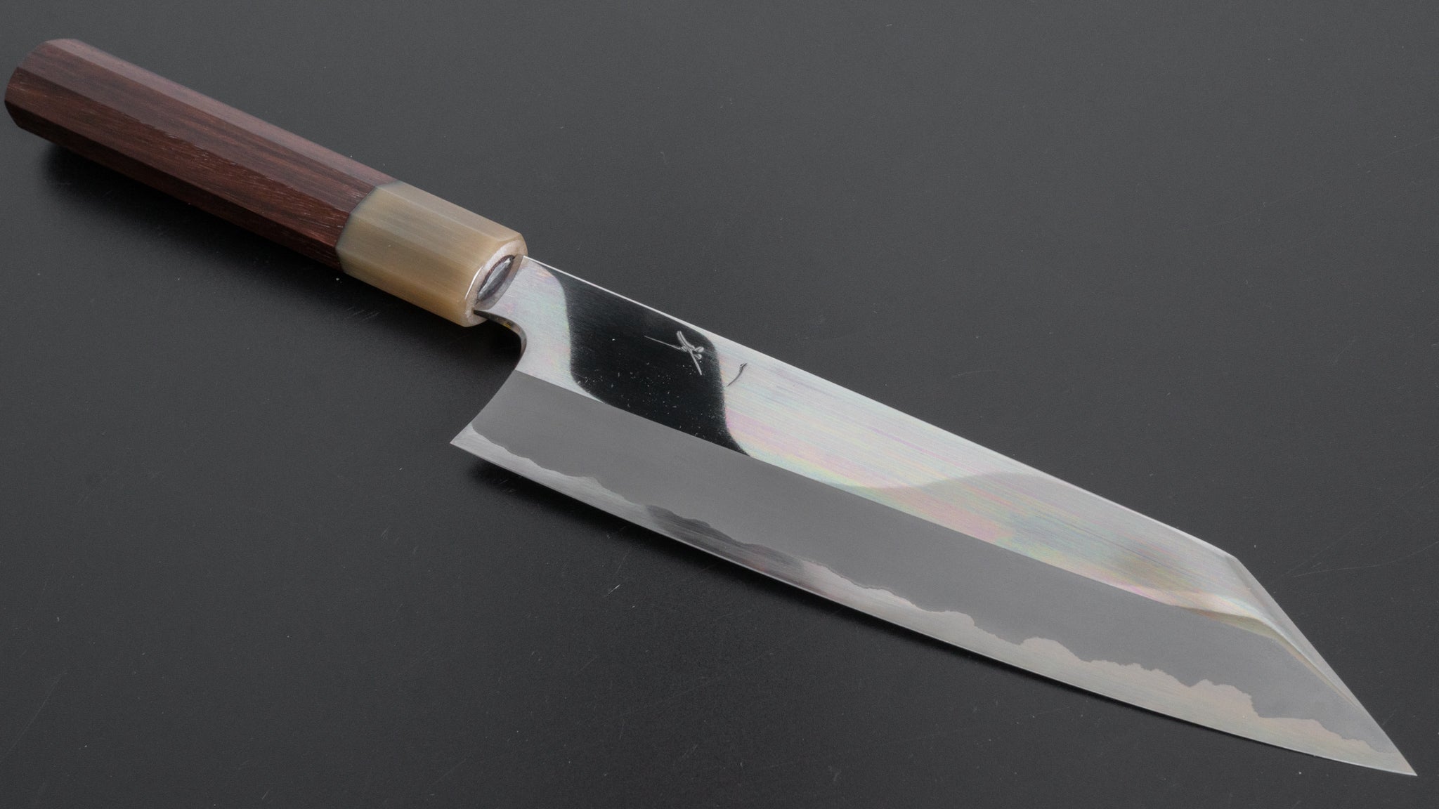 Hitohira Togashi White #1 Stainless Clad Kiritsuke Gyuto 210mm Chef Knife - Mirror Polished Blade with Taihei Rosewood Handle - Perfect for Sushi, Sashimi & Japanese Cuisine Preparation