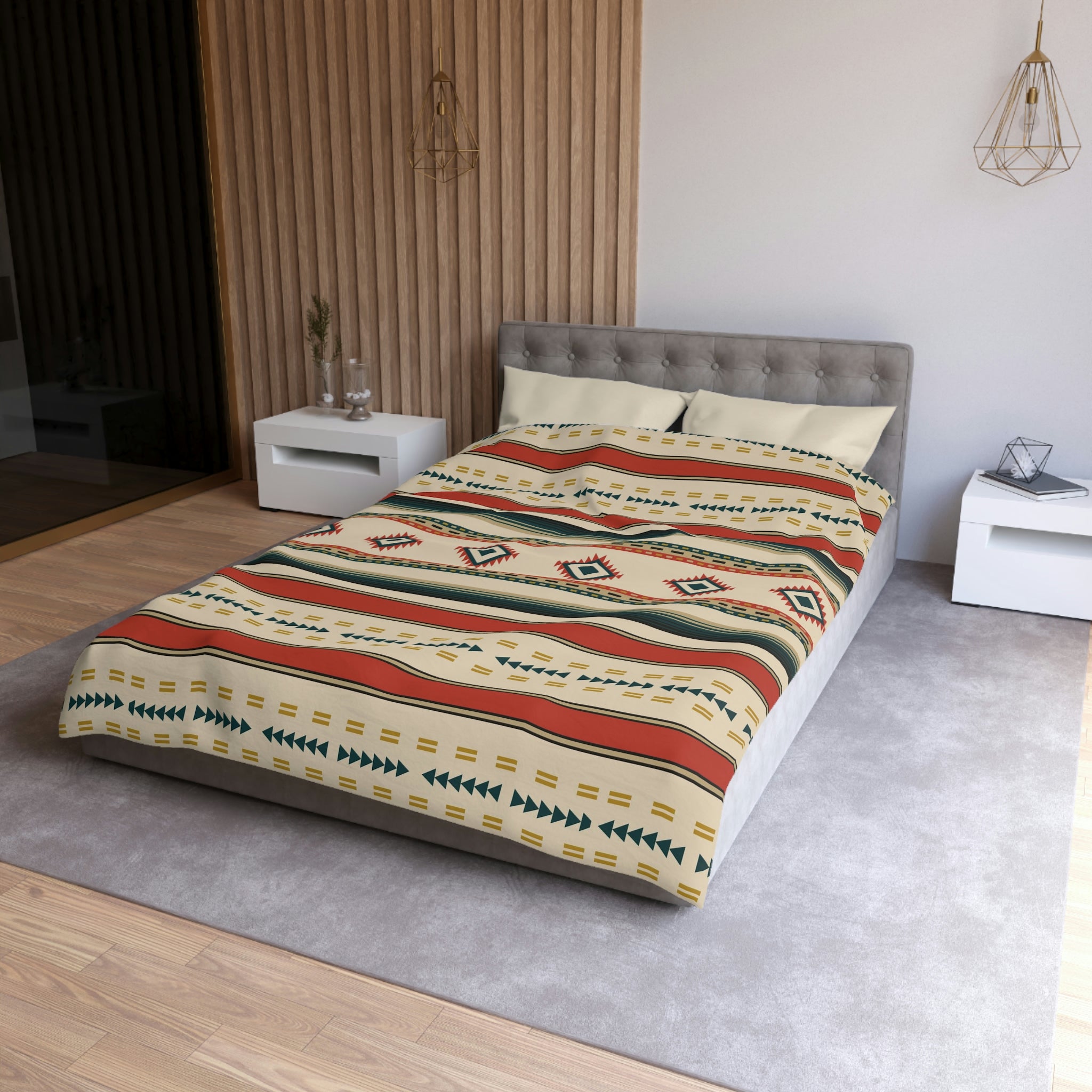 Sunrise Canyon Microfiber Duvet Cover Set - Queen & Twin Size, Soft Southwestern Farmhouse Bedding Decor for Comforters - Perfect for Guest Rooms, Master Bedrooms & Cozy Home Styling