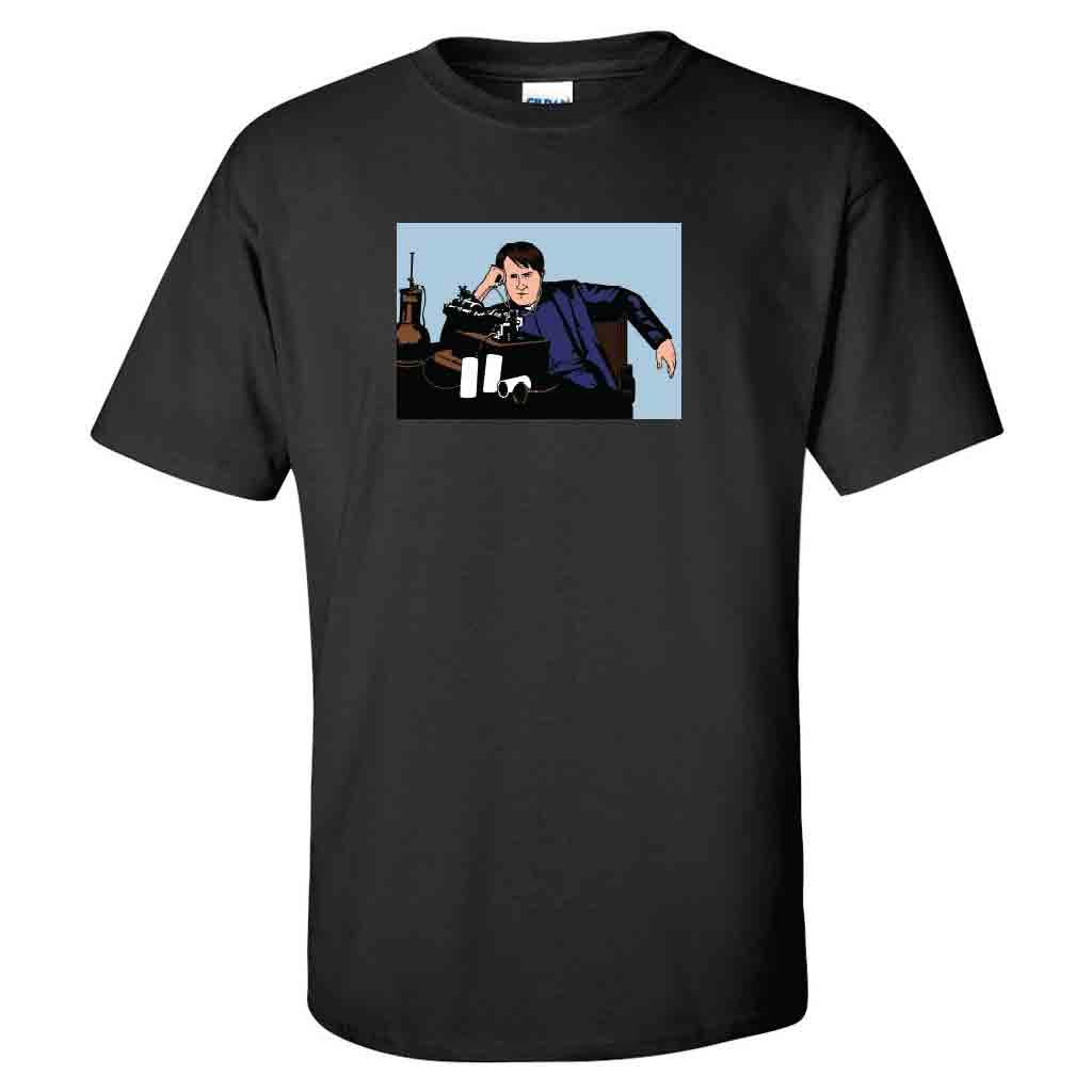 VictoryStore Apparel - 4 Pack Edison Pop Art Graphic T-Shirts for Men, Black Cotton Tees - Perfect for Casual Wear, Street Style & Gifts