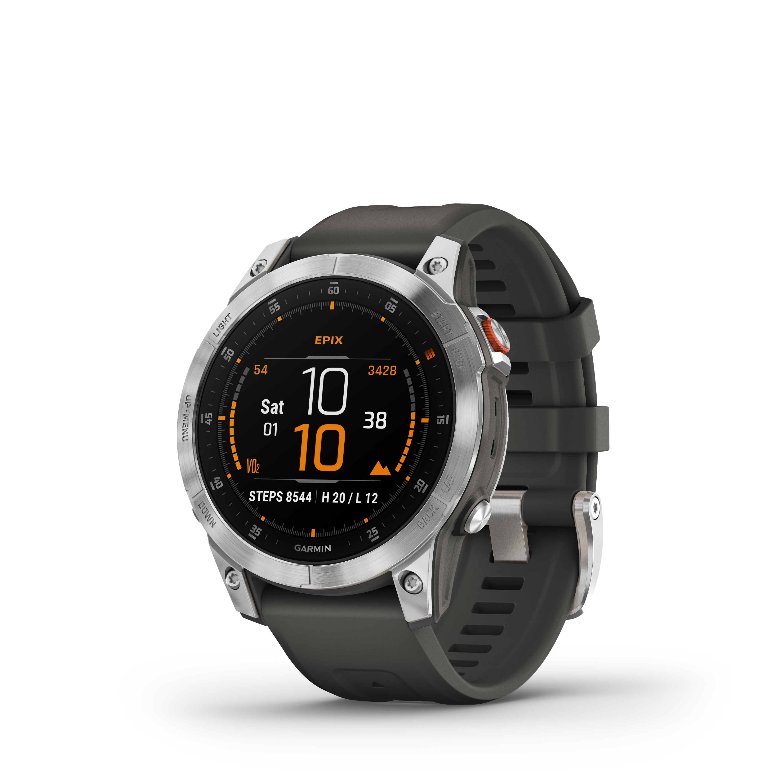 Garmin Epix™ (Gen 2) Smartwatch - 47mm Slate Steel Case with Black Band | Premium GPS Fitness & Outdoor Watch for Running, Hiking & Swimming