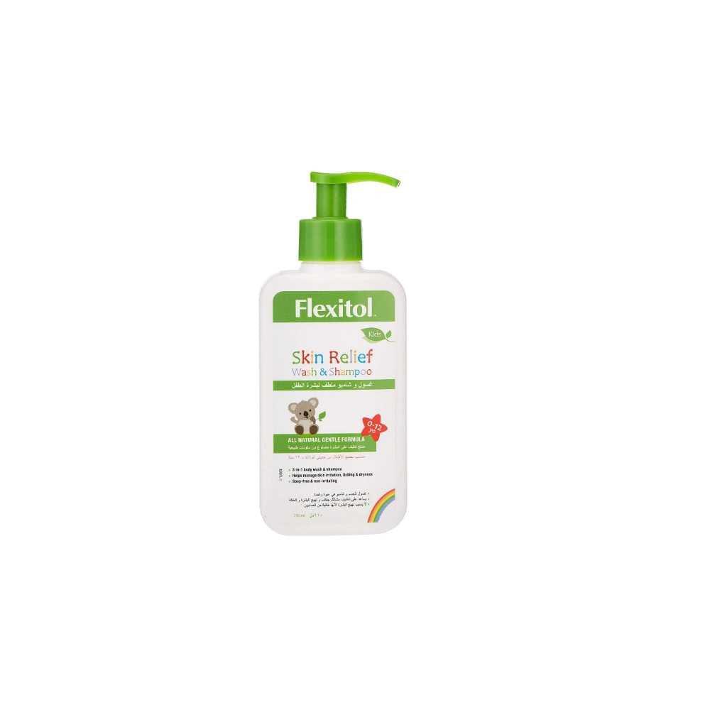 Flexitol Kids Skin Relief Wash & Shampoo 210ml - Gentle Eczema & Dry Skin Care for Babies & Toddlers - Hypoallergenic, Tear-Free Formula for Bath Time & Daily Use
