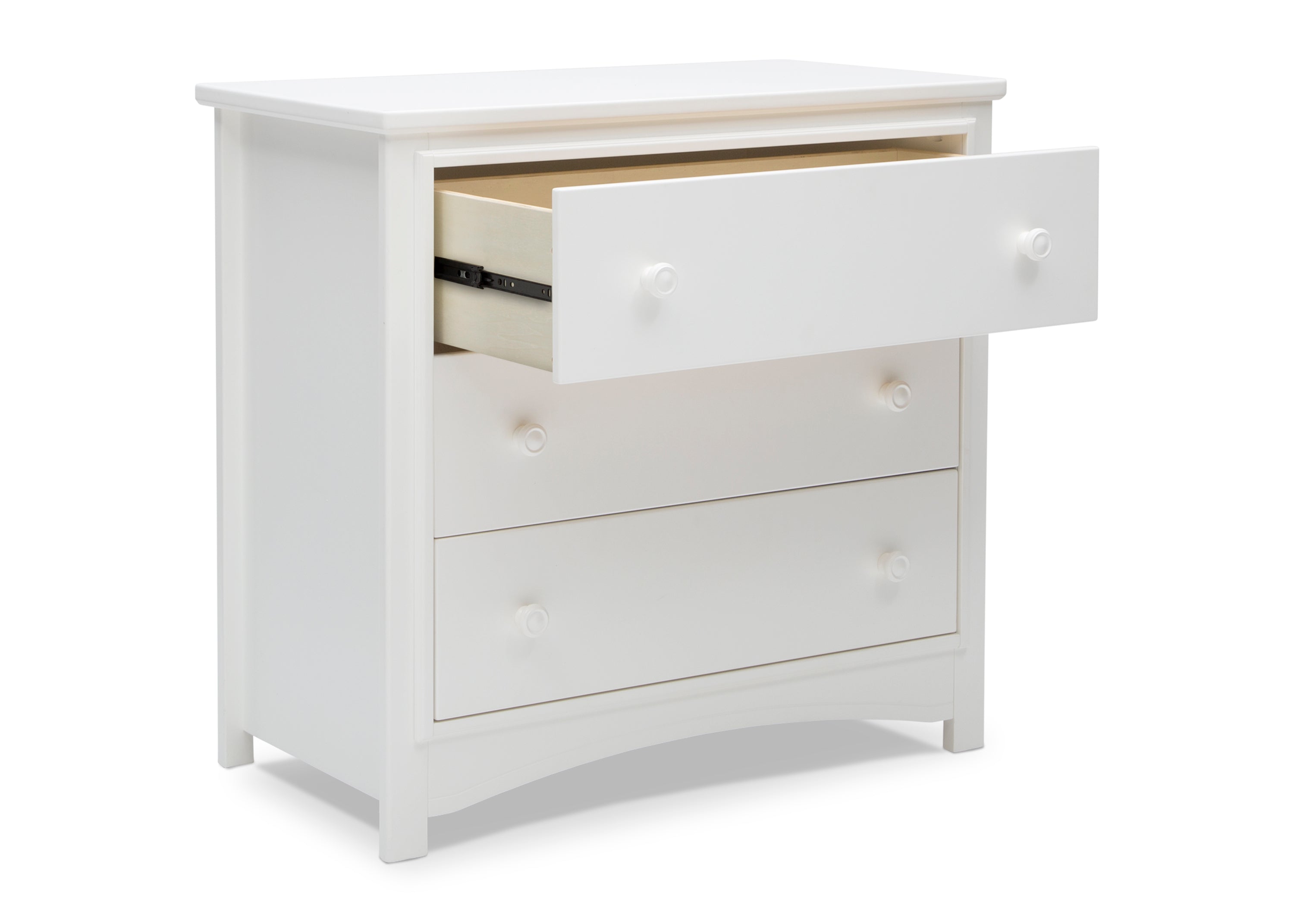 Perry 3 Drawer Baby Dresser with Changing Table Top & Secure Interlocking Drawers - Perfect Nursery Furniture for Diaper Changes & Baby Clothes Storage