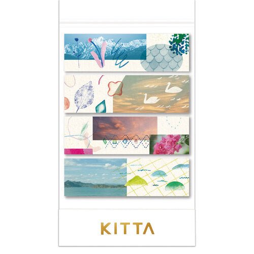KING JIM KITTA Masking Tape Stickers Vol. 15 - Decorative Washi Tape for Scrapbooking, Journaling & DIY Crafts - Perfect for Bullet Journals, Gift Wrapping & Home Decor